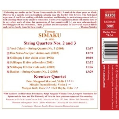 Naxos Simaku: String Quartets 2 & 3