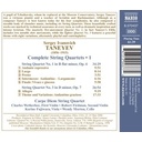Naxos Taneyev: String Quartets V.1