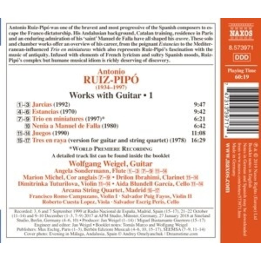 Naxos Ruiz-Pipo: Works With Guitar, Vol. 1