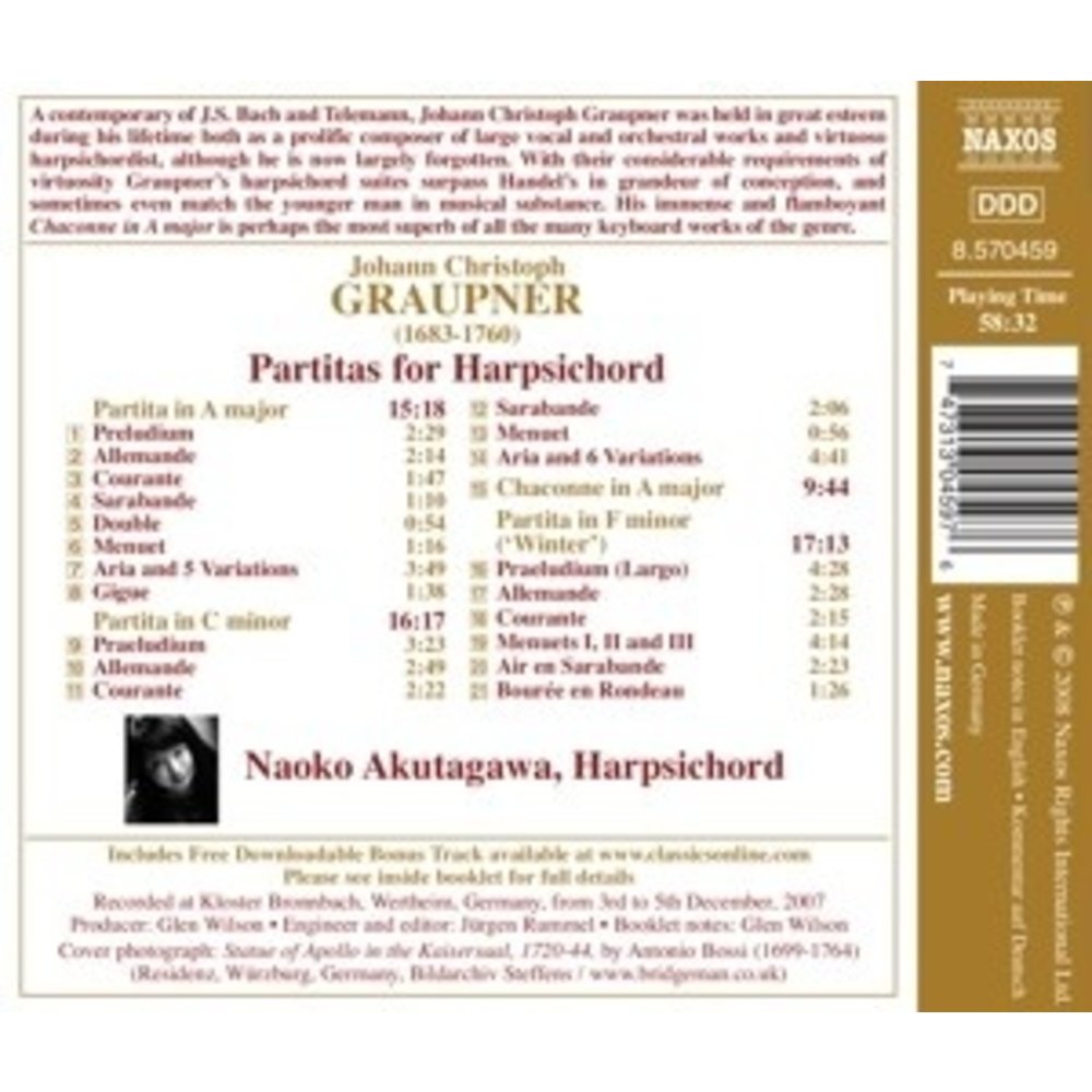 Naxos Graupner: Partitas F. Harpsichord