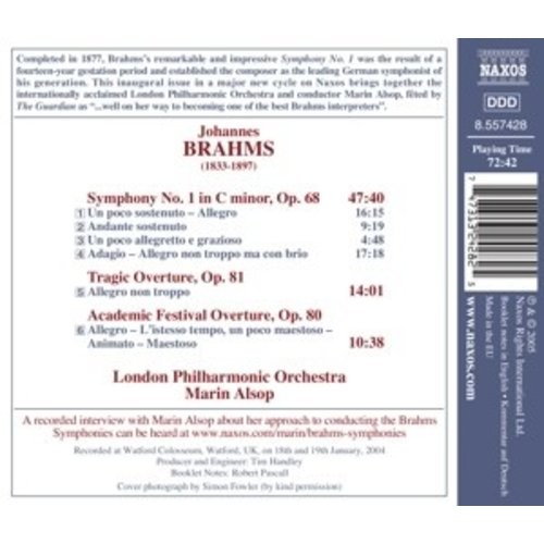 Naxos Brahms:sym.no.1/Overt.tragic