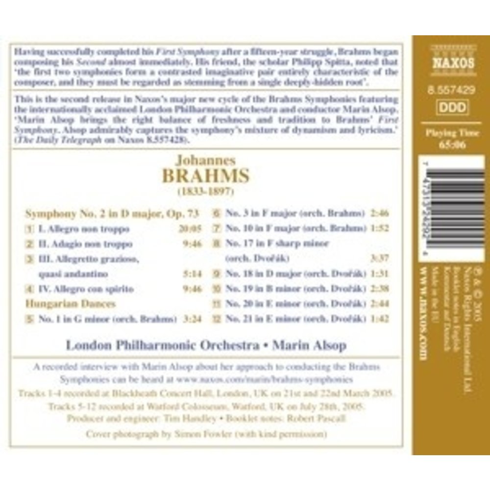 Naxos Brahms:sym.no.2/Hungarian