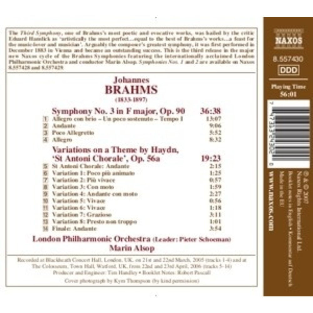 Naxos Brahms:sym.no.3/Haydn Variatio
