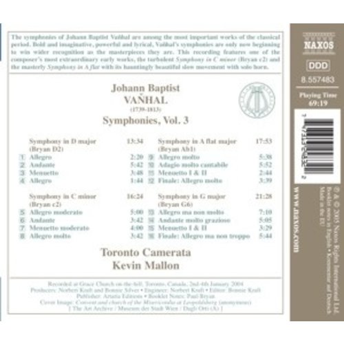 Naxos Vanhal: Symphonies, Vol.3