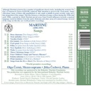 Naxos Martinu: Songs