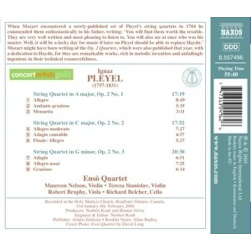 Naxos Pleyel: String Qrts. Op.2 1-3