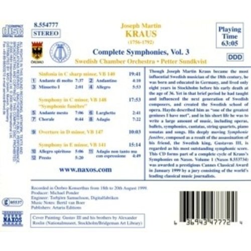 Naxos Kraus: Complete Symphon. Vol.3