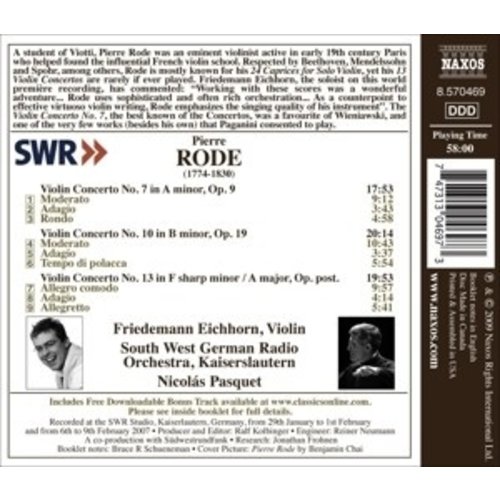Naxos Rode: Violin Concertos 7,10+13