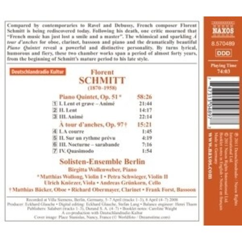 Naxos Schmitt: Piano Quintet Op.51