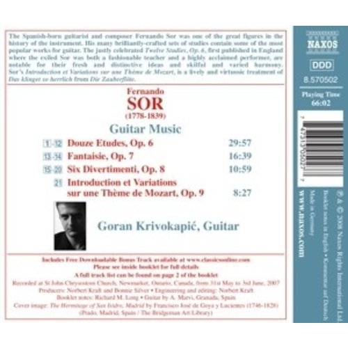 Naxos Sor: Guitar Music Opp. 6-9