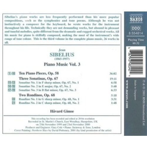 Naxos Sibelius: Piano Music Vol.3