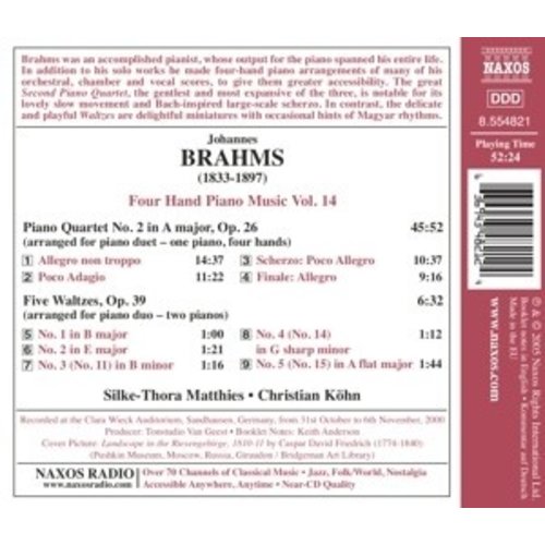 Naxos Brahms:four-Hand Piano Music14