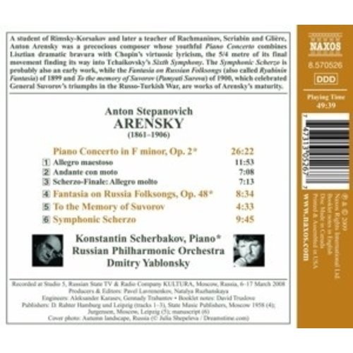 Naxos Arensky: Piano Concerto In F