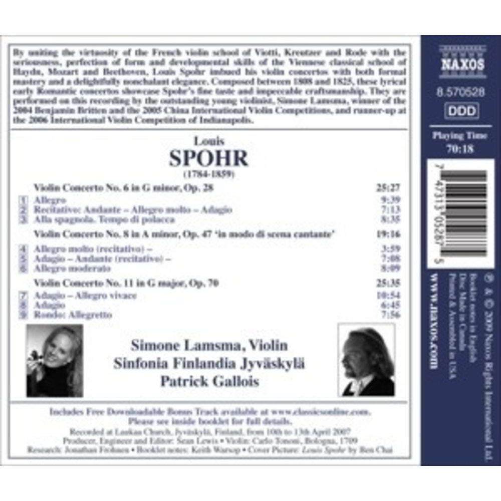 Naxos Spohr: Violin Concertos 6,8,11