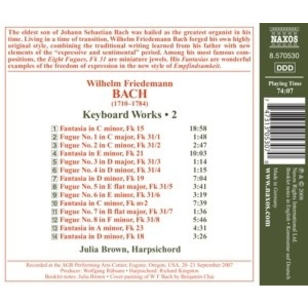 Naxos Bach W.f.: Keyboard Works 2