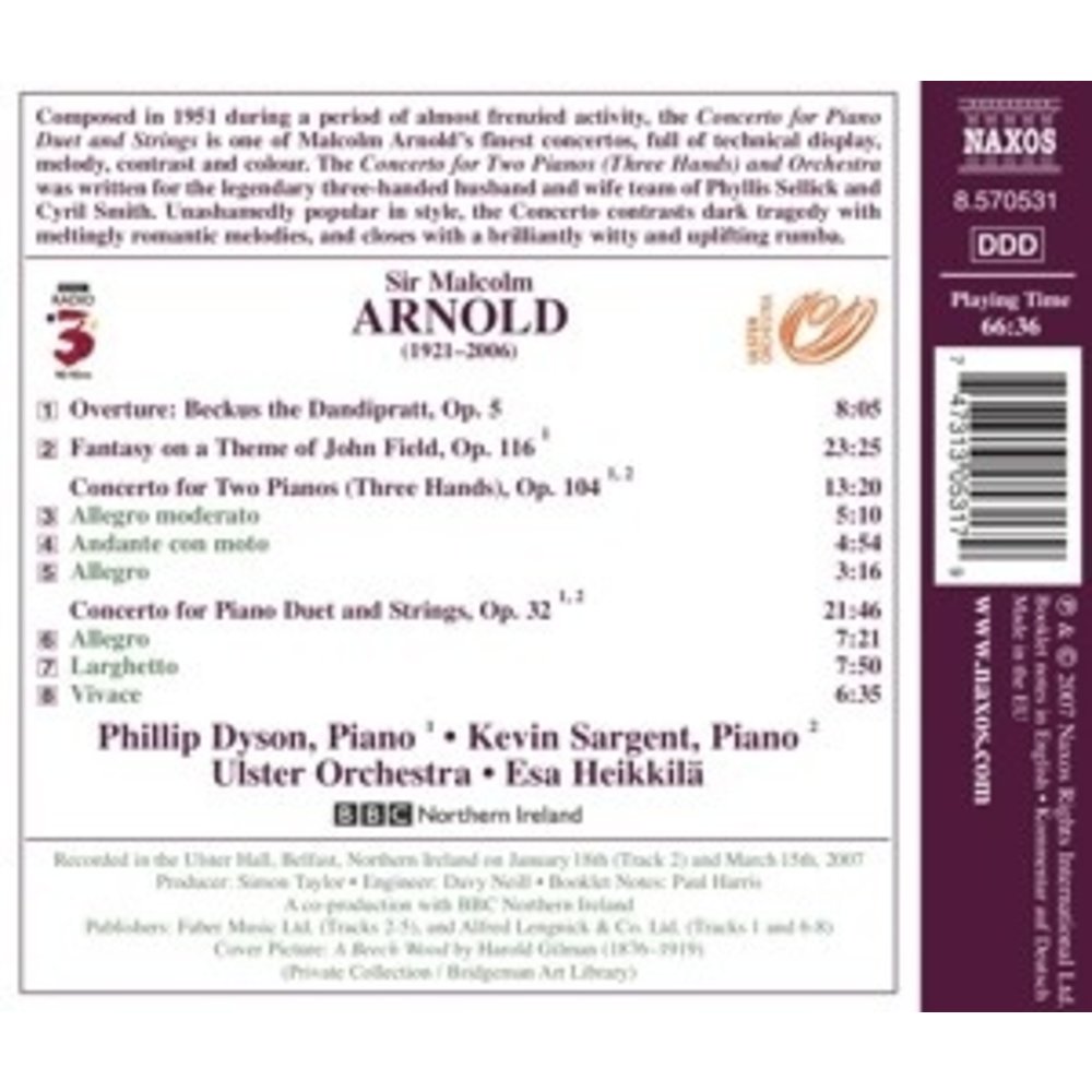 Naxos Arnold: 'Three Handed' Concerto
