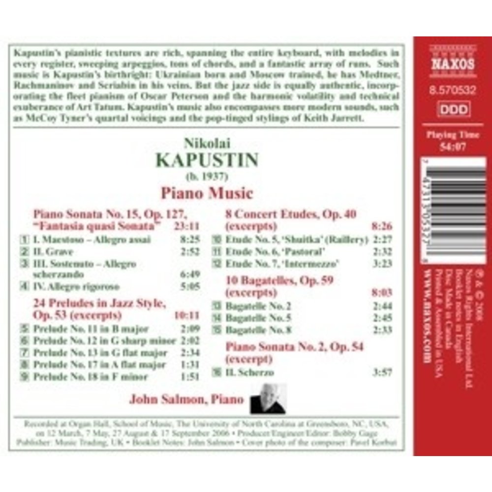 Naxos Kapustin: Piano Works