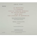 ECM New Series Arvo Pärt: In Principio