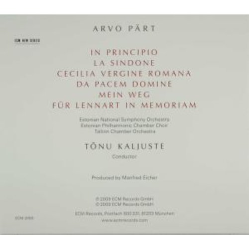 ECM New Series Arvo Pärt: In Principio
