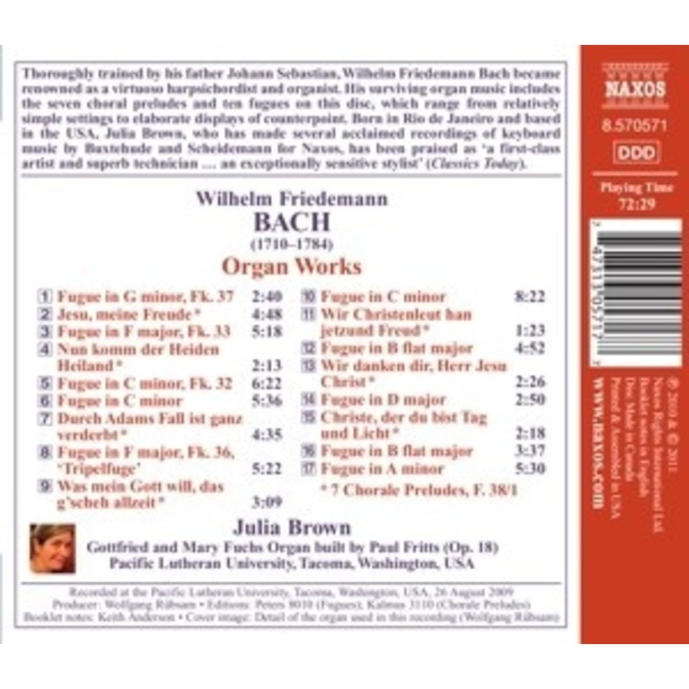 Naxos W.f.bach: Organ Works
