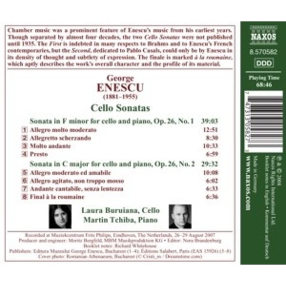 Naxos Enescu: Cello Sonatas Op.26