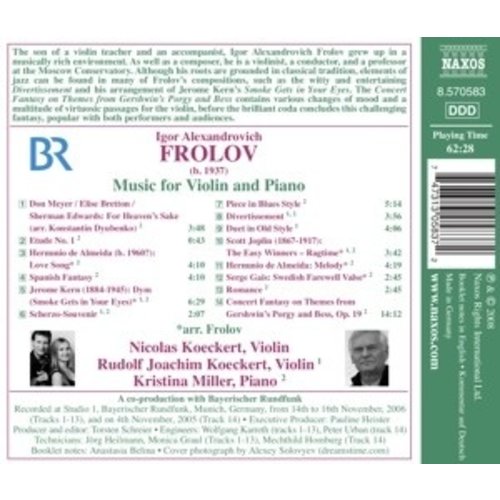 Naxos Frolov: Music For Violin And Piano
