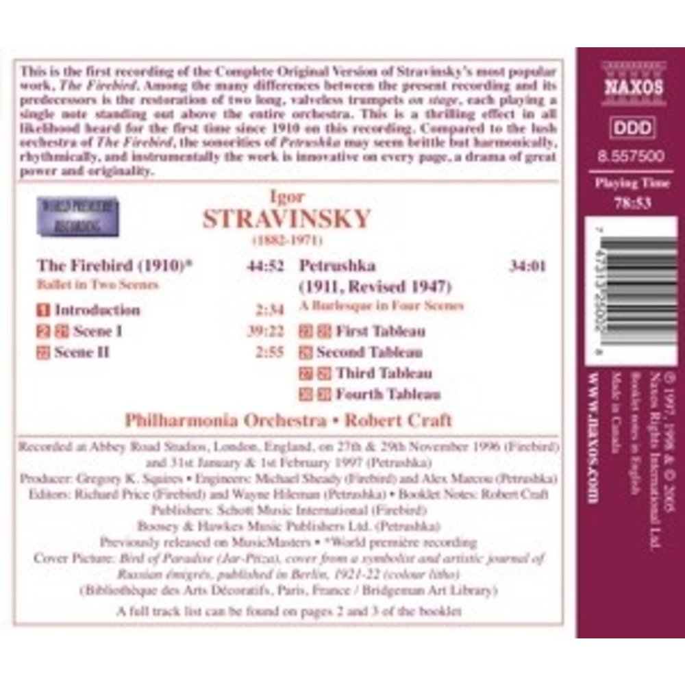 Naxos Stravinsky: Firebird (The) / P
