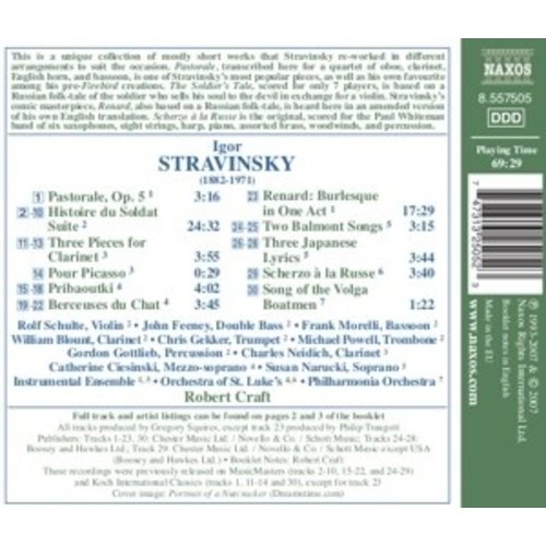 Naxos Stravinsky: Histoire Du Soldat