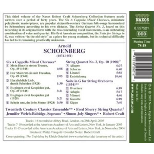 Naxos Schoenberg: Six A Capella ..