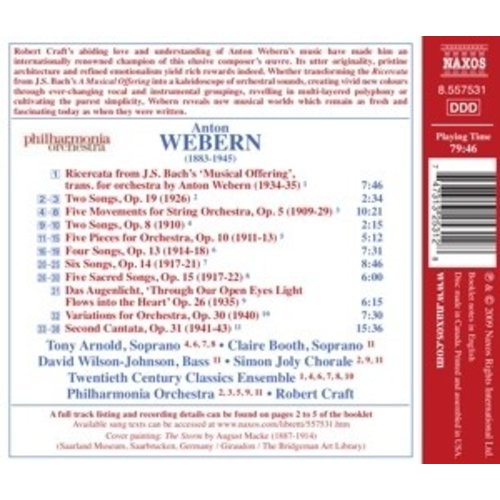 Naxos Webern: Vocal & Orch. Works