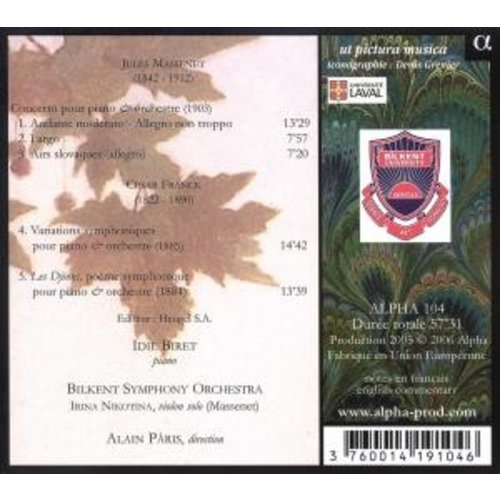 ALPHA Concerto Pour Piano/Variations Symphoniques/Les Dj