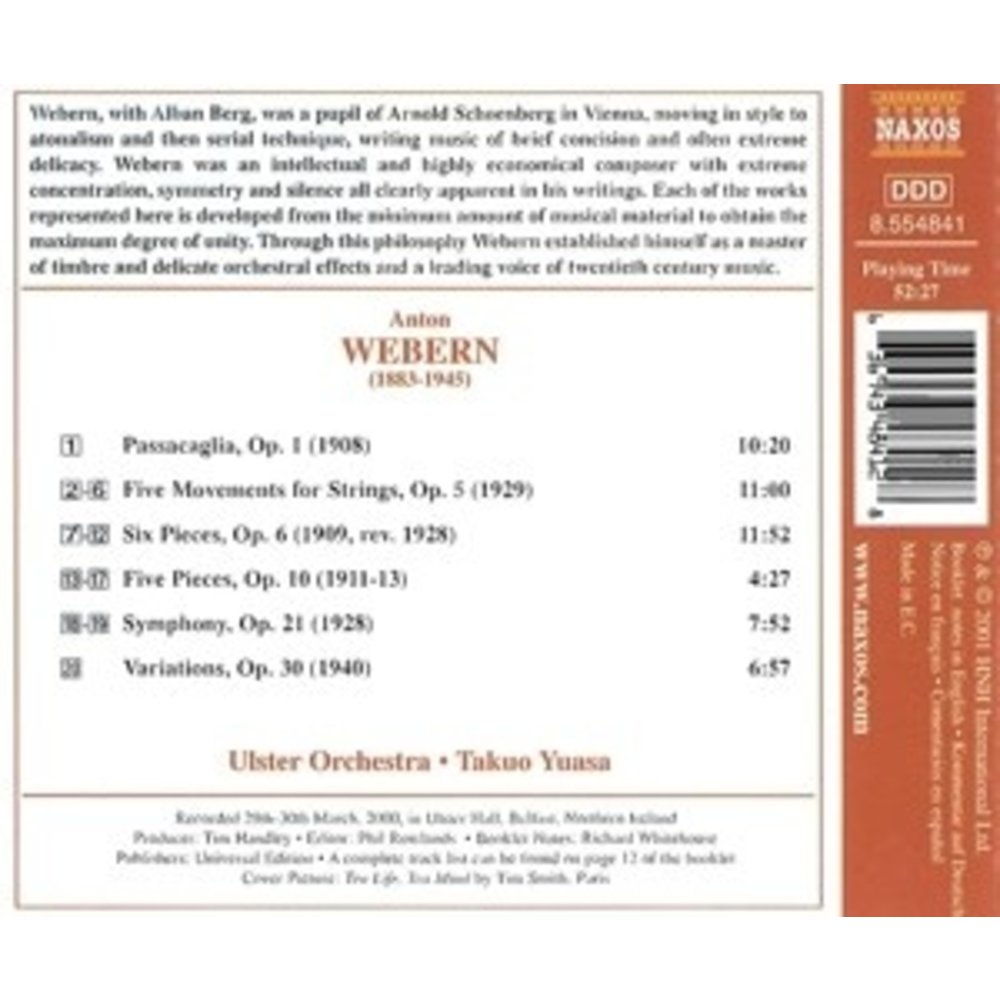 Naxos Webern: Orchestral Music