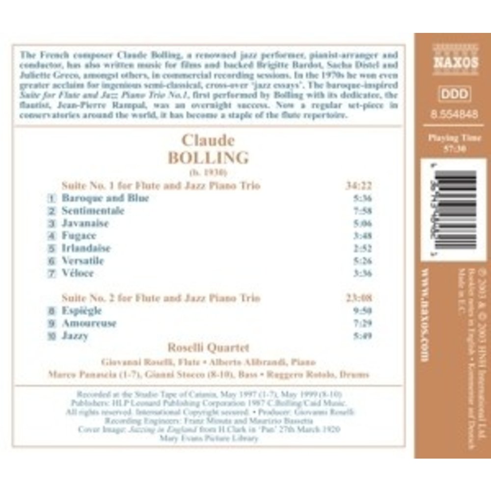 Naxos Bolling: Suites For Flute&Jazz