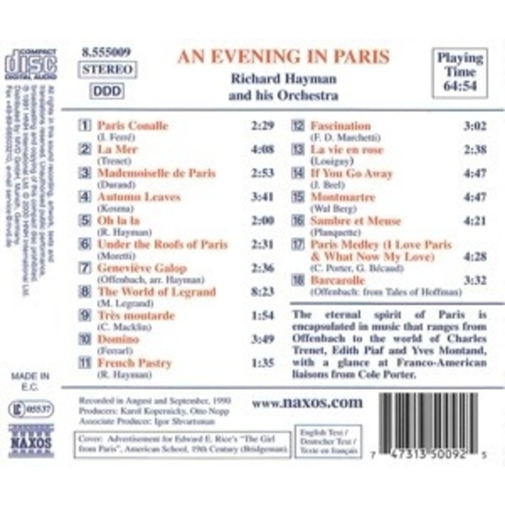 Naxos An Evening In Paris