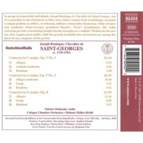 Naxos Saint-Georges:violin Concertos