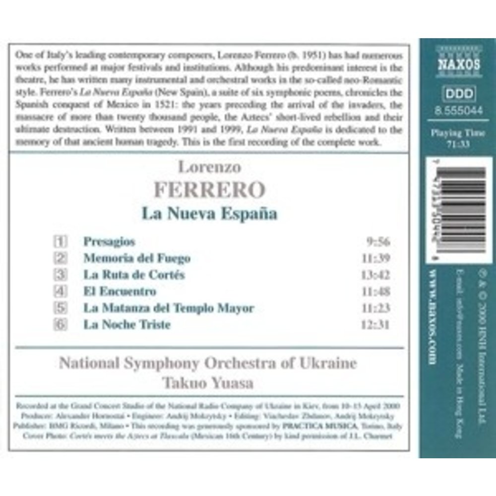 Naxos Ferrero: La Nueva Espana