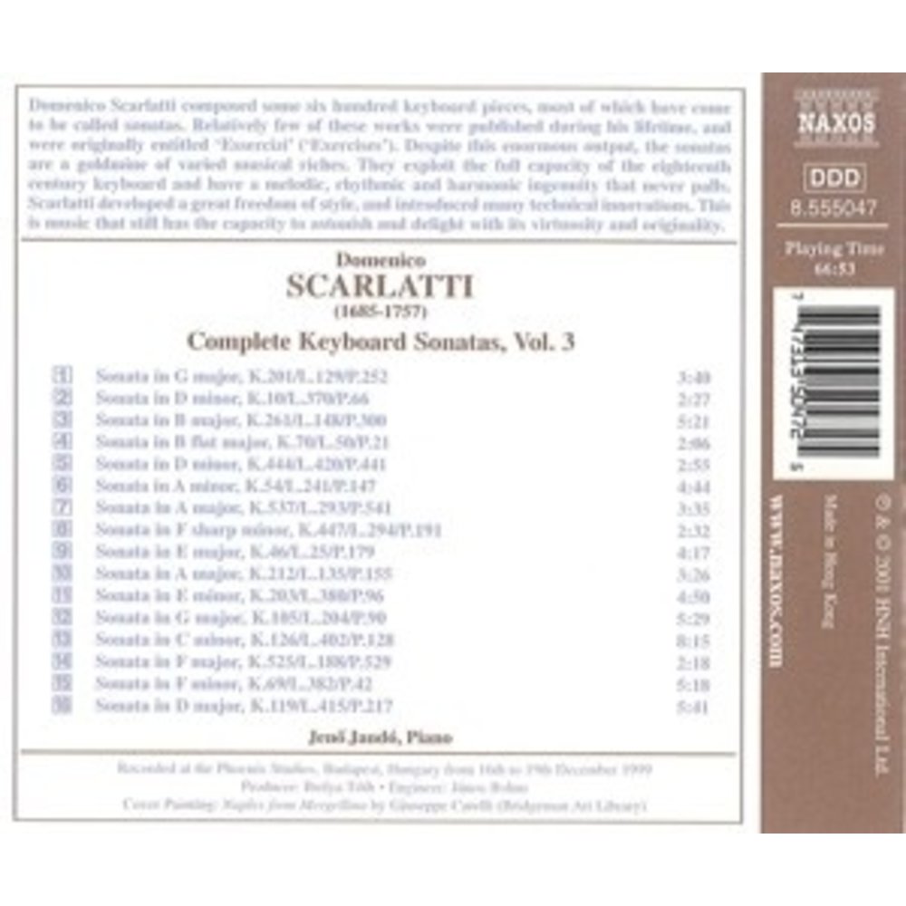 Naxos Scarlatti: Com.keyboard Sonata