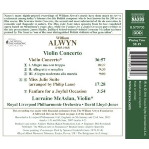 Naxos Alwyn: Violin Concerto