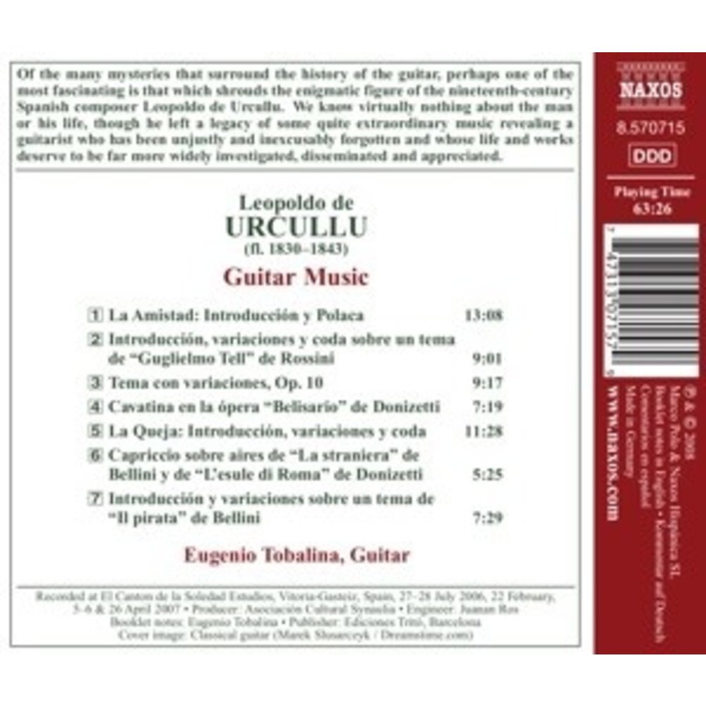 Naxos Urcullu: Guitar Works