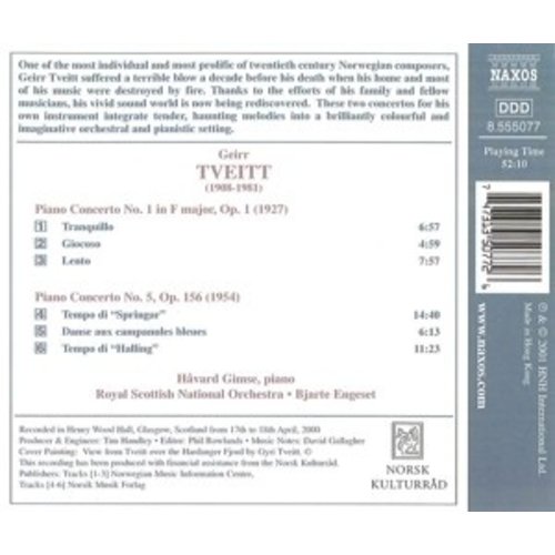 Naxos Tveitt:piano Concertos Nos.1&5