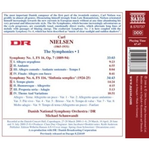 Naxos Nielsen: Symphony No.1+6