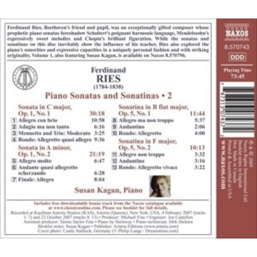 Naxos Ries: Piano Sonatas & Sonatinas 2