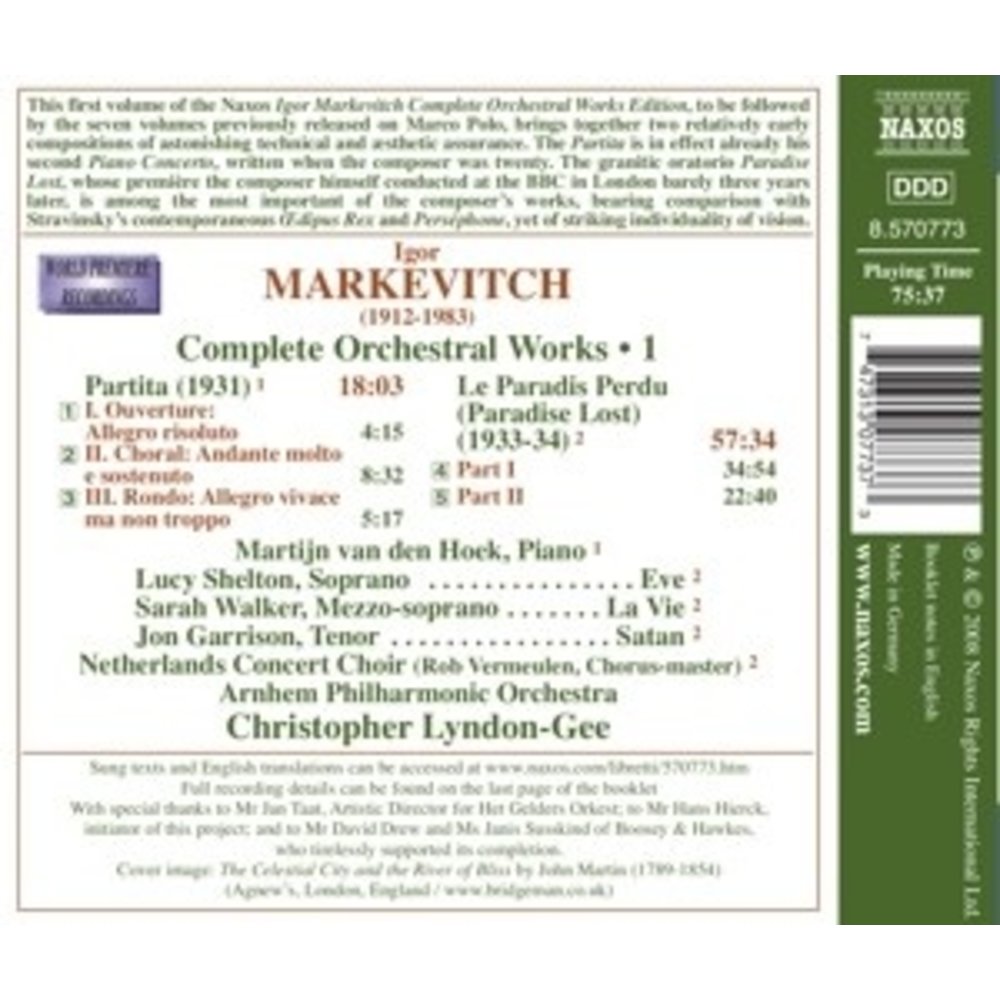 Naxos Markevitch: Orchestral Works 1