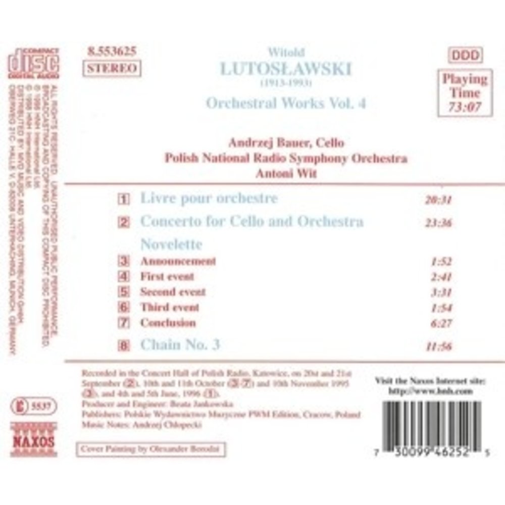 Naxos Lutoslawski: Orch. Works Vol.4