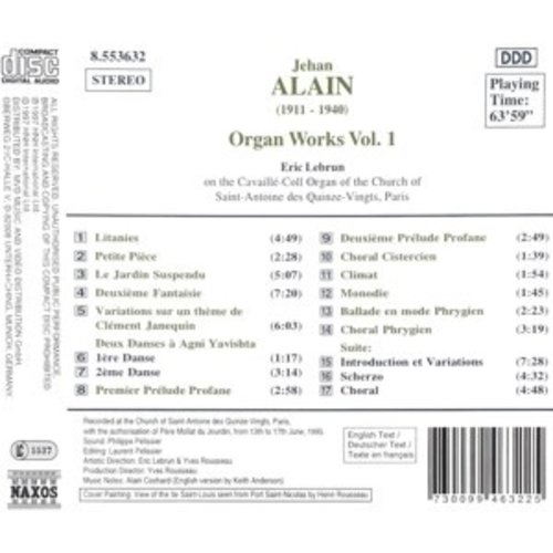 Naxos Alain: Organ Works Vol.1