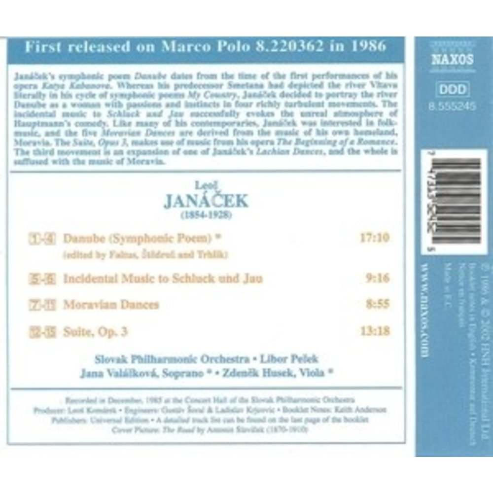 Naxos Janacek:danube.moravian Dances
