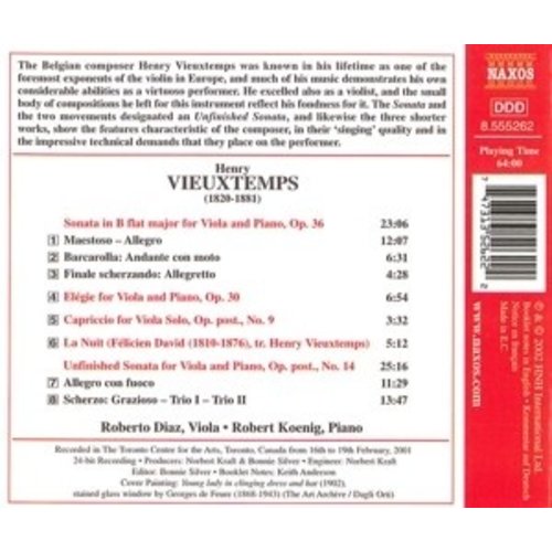 Naxos Vieuxtemps:music For Viola&Pia