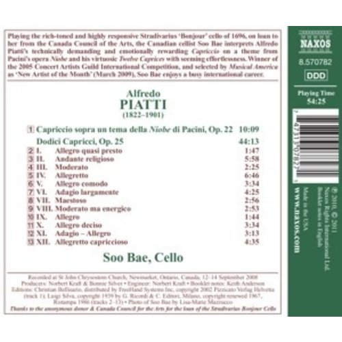 Naxos Piatti: 12 Caprices For Cello