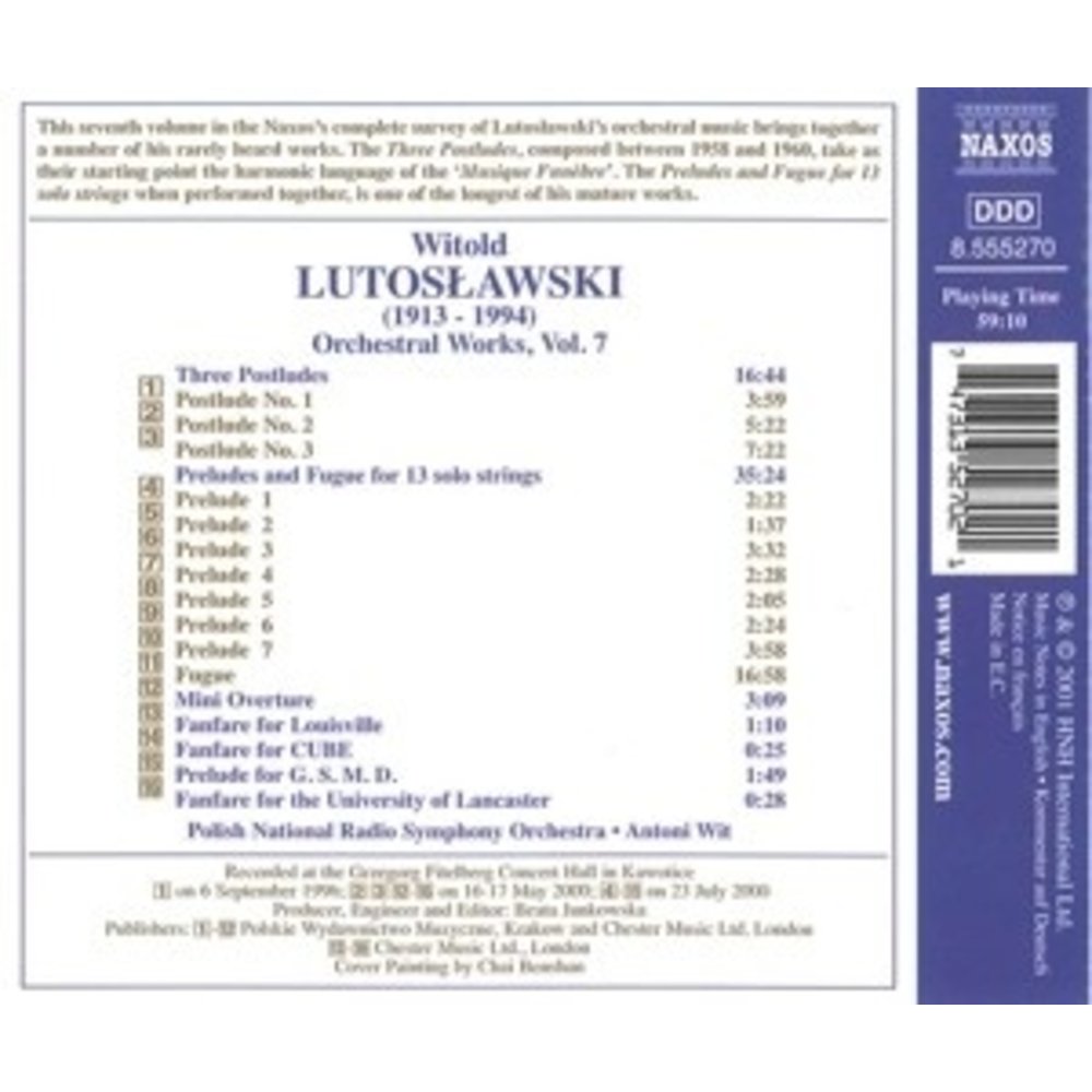 Naxos Lutoslawski:orchestral Works,7