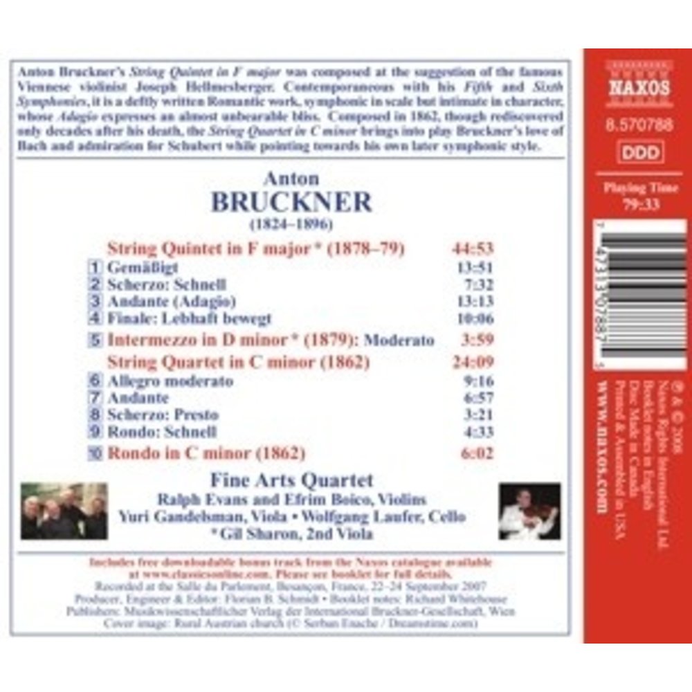 Naxos Bruckner: String Quintet/Quartet